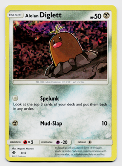 Alolan Diglett 9/12 Pokemon TCG SM: McDonalds 2017 Promo MP - Image 1