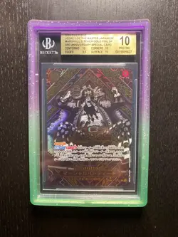 GOLD MARSHALL D. TEACH One Piece 2025 OP12 3rd Anniversary Japanese #093 BGS 10 - Image 1