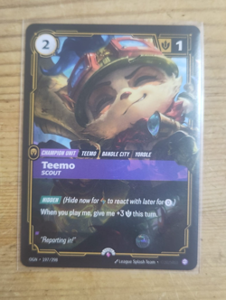 Riftbound TCG Teemo Scout Promo Card NM English 197/298 League Of Legends LoL - Image 1