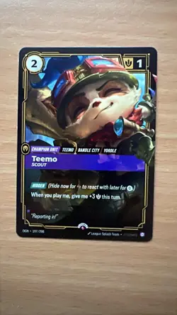 Riftbound Teemo Promo Card 197/298 League of Legends TCG English NM - Image 1