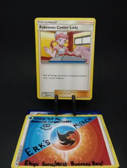 Pokemon Center Lady 64/68 Hidden Fates Regular Uncommon Pokemon Card - Image 1