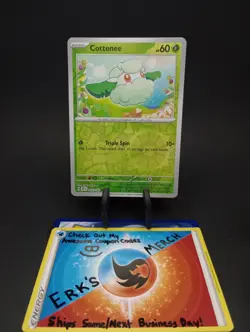 Cottonee 014/162 Temporal Forces Reverse Holo Common Pokemon Card - Image 1