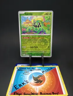 Cacnea 005/198 Scarlet & Violet Reverse Holo Common Pokemon Card - Image 1