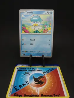 Quaxly 052/198 Scarlet & Violet Regular Common Pokemon Card - Image 1
