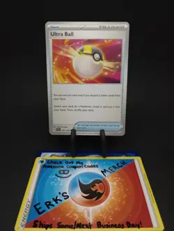 Ultra Ball 196/198 Scarlet & Violet Regular Uncommon Pokemon Card - Image 1