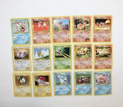 Vintage Pokemon Gym Heroes Uncommon & Common (15 Card Bundle) - Image 1