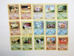 Vintage Pokemon Gym Heroes Uncommon & Common (15 Card Bundle) - Image 1