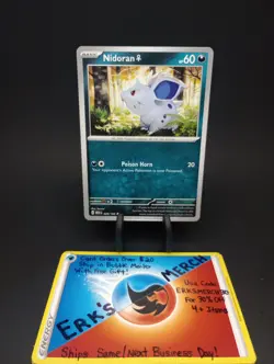 Nidoran 029/165 English 151 Regular Common Pokemon Card - Image 1