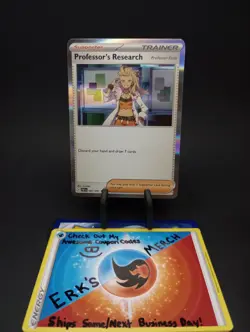 Professor's Research 087/091 Paldean Fates Holo Rare Pokemon Card - Image 1