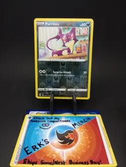 Purrloin 090/172 Brilliant Stars Reverse Holo Common Pokemon Card - Image 1