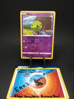 Natu 032/078 Pokemon GO Reverse Holo Common Pokemon Card - Image 1