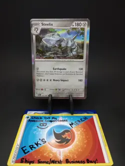 Steelix 125/182 Paradox Rift Holo Rare Pokemon Card - Image 1