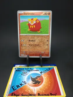 Darumaka 034/197 Obsidian Flames Reverse Holo Common Pokemon Card - Image 1