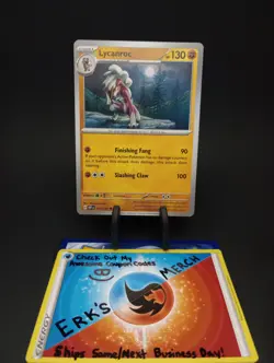 Lycanroc 117/197 Obsidian Flames Regular Uncommon Pokemon Card - Image 1