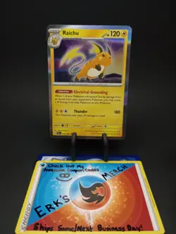 Raichu 019/091 Paldean Fates Holo Rare Pokemon Card - Image 1
