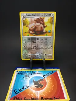 Greedent 151/196 Lost Origin Reverse Holo Rare Pokemon Card - Image 1