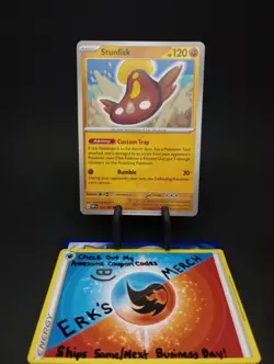 Stunfisk 112/197 Obsidian Flames Regular Uncommon Pokemon Card - Image 1