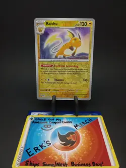 Raichu 019/091 Paldean Fates Reverse Holo Rare Pokemon Card - Image 1