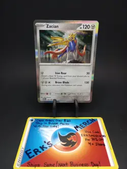 Zacian 136/182 Paradox Rift Holo Rare Pokemon Card - Image 1