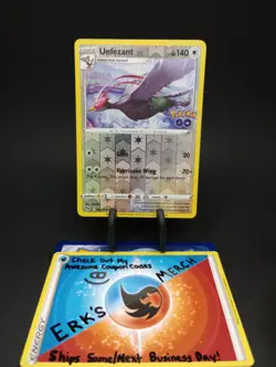 Unfezant 063/078 Pokemon GO Reverse Holo Uncommon Pokemon Card - Image 1