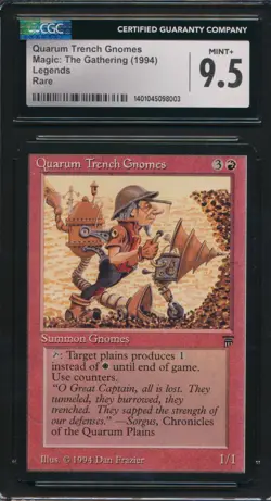 Legends Quarum Trench Gnomes CGC 9.5 Graded Magic MTG (8003) - Image 1