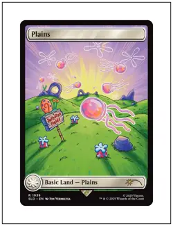 1x Plains, Full Art - 1939, Spongebob Squarepants Secret Lair Drop, MTG NM - Image 1