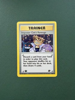 1st Edition Imposter Oak’s Revenge 76/82 From Team Rocket LP - Image 1
