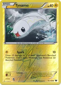 Pokemon - Tynamo - 45/108 - Common - Reverse Holo - BW - Dark Explorers - NM - Image 1