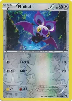 Pokemon - Noibat - 87/111 - Common - Reverse Holo - XY - Furious Fists - NM - Image 1