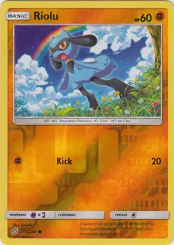 Pokemon - Riolu - 115/236 - Common - Reverse Holo - Sun & Moon Unified Minds - N - Image 1