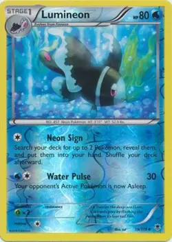 Pokemon - Lumineon - 19/119 - Uncommon - Reverse Holo - XY - Phantom Forces - NM - Image 1