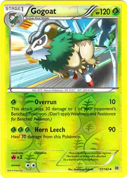 Pokemon - Gogoat - 17/162 - Uncommon - Reverse Holo - XY - BREAKthrough - NM - Image 1
