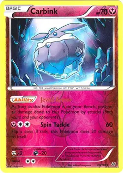 Pokemon - Carbink - 47/108 - Rare - Reverse Holo - XY - Roaring Skies - NM - Image 1
