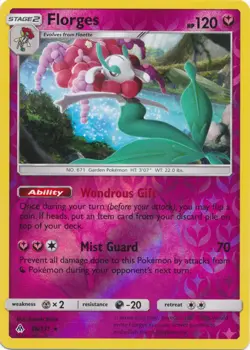 Pokemon - Florges - 86/131 - Rare - Reverse Holo - Sun & Moon Forbidden Light - - Image 1