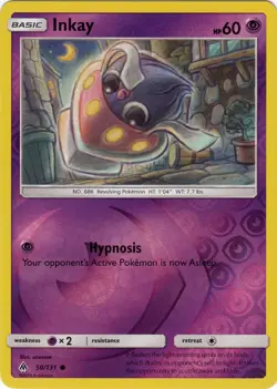 Pokemon - Inkay - 50/131 - Common - Reverse Holo - Sun & Moon Forbidden Light - - Image 1