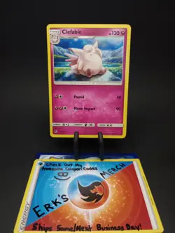 Clefable 40/68 Hidden Fates Regular Rare Pokemon Card - Image 1