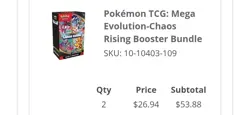 Pokemon Mega Evolution Chaos Rising Booster Bundle Box PRESALE - Image 2