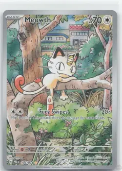 Meowth 106/094 Illustration Rare Phantasmal Flames Pokemon Near Mint - Image 1