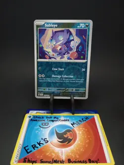 Sableye 107/162 Temporal Forces Reverse Holo Uncommon Pokemon Card - Image 1