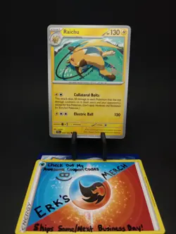 Raichu 052/162 Temporal Forces Regular Common Pokemon Card - Image 1