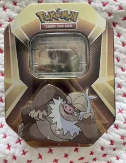 Pokemon TCG Slaking Tin Pack Trading Card Game Collectible Character Packs new - Image 1