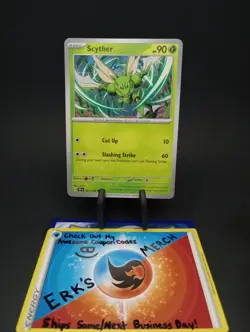 Scyther 001/162 Temporal Forces Regular Common Pokemon Card - Image 1