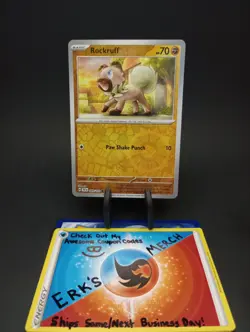 Rockruff 089/162 Temporal Forces Reverse Holo Common Pokemon Card - Image 1