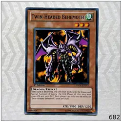 Twin-Headed Behemoth - SDDL-EN017 - Common 1st Edition Yugioh - Image 1