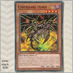 Cyberdark Horn - LEDU-EN026 - Common 1st Edition Yugioh - Image 1