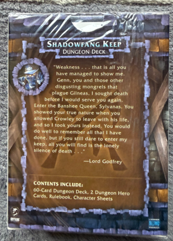World of Warcraft WoW TCG Shadowfang Keep Dungeon Deck- new in Shrink ! - Image 2