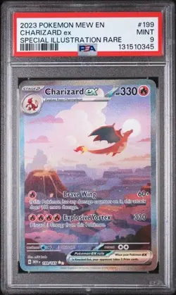 2023 POKEMON MEW EN-151 #199 CHARIZARD ex SPECIAL ILLUSTRATION RARE PSA 9 - Image 1