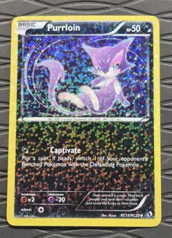 Purrloin RC13/RC25 Legendary Treasures Radiant Collection Holo Pokemon Card - Image 3