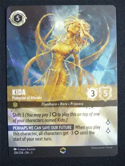 Kida Protector of Atlantis 206/204 Ehcnated Foil - Lorcana Card #12Y - Image 1