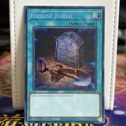 1ST EDITION FOOLISH BURIAL SECRET RARE RA02-EN049 YUGIOH CARD - Image 1